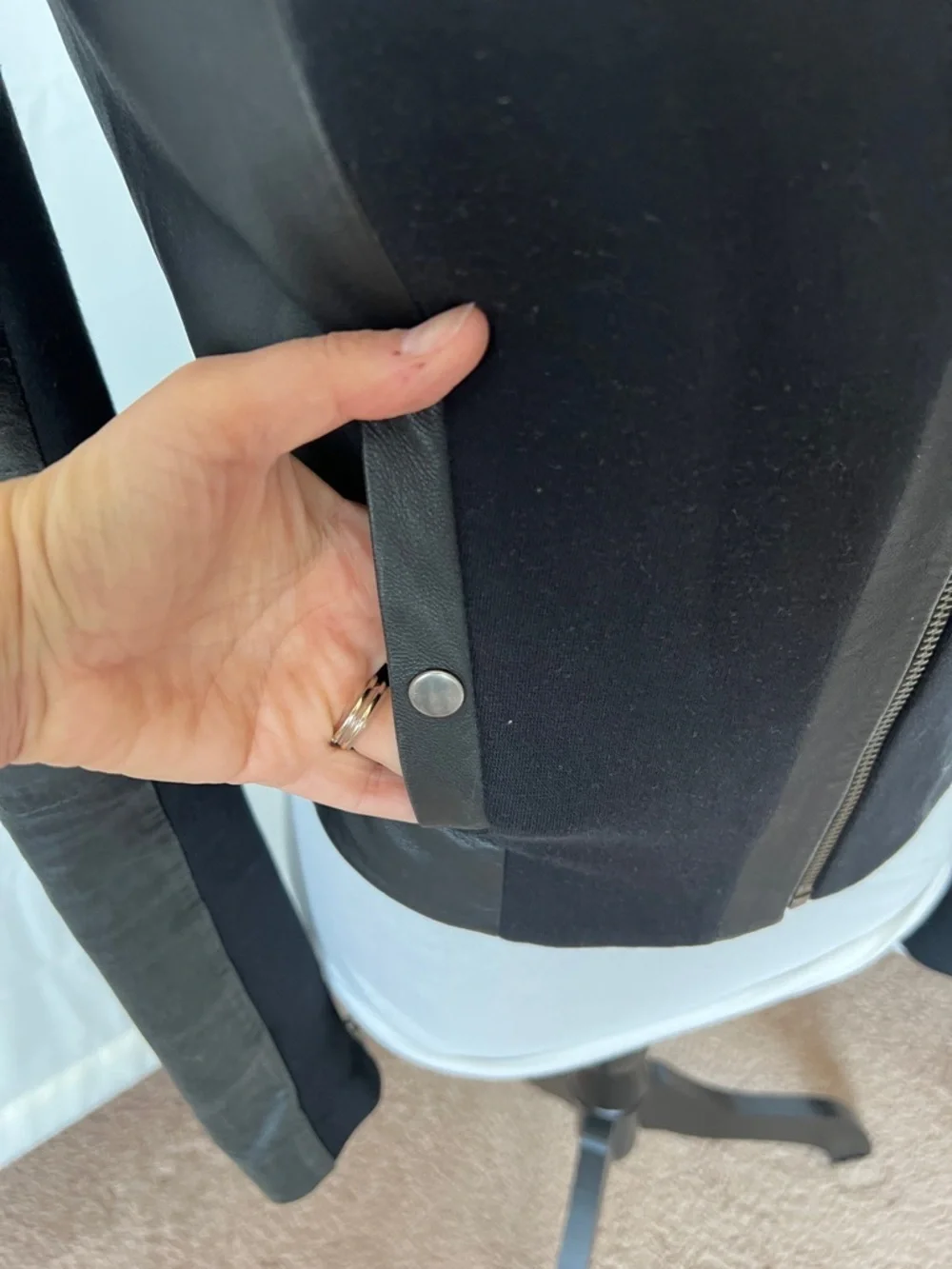 Anthropologie Elevenses Fosters Moto Leather Jacket